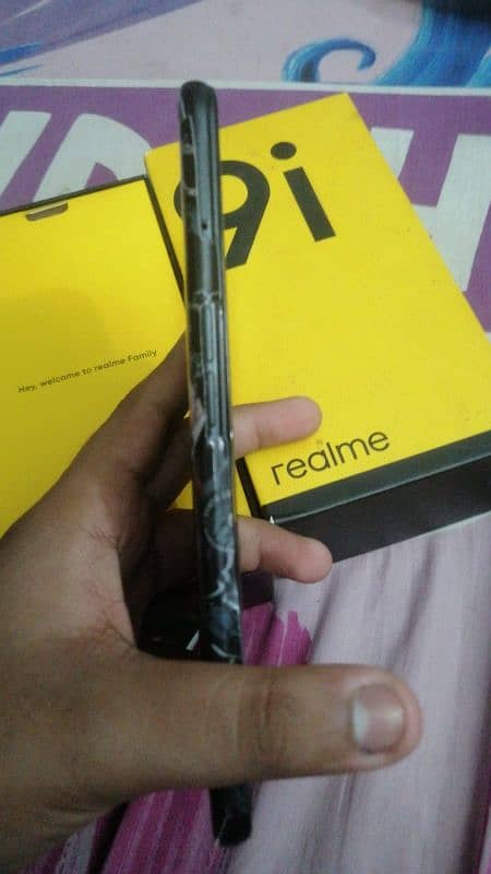 realme 9i with original box WhatsApp number=0324-3891225 3