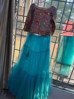 Blue lehnga choli dupata