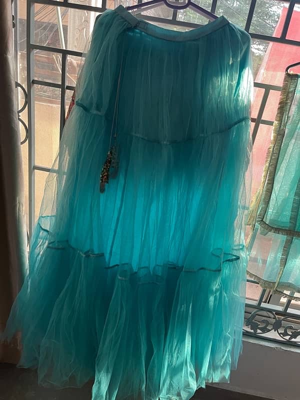 Blue lehnga choli dupata 5