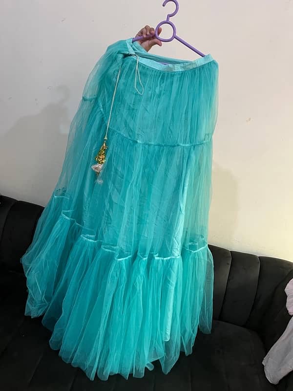 Blue lehnga choli dupata 7