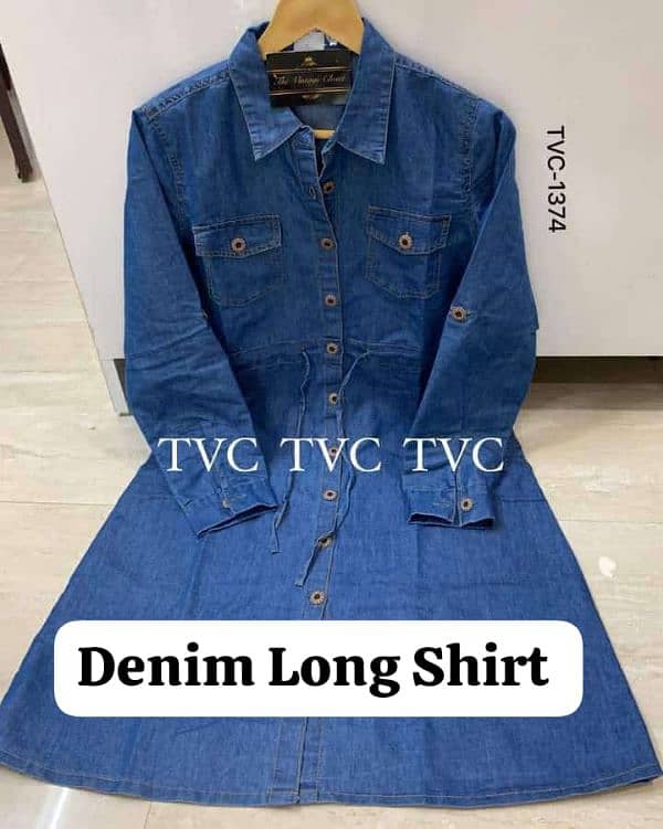 Denim Long Shirt 0