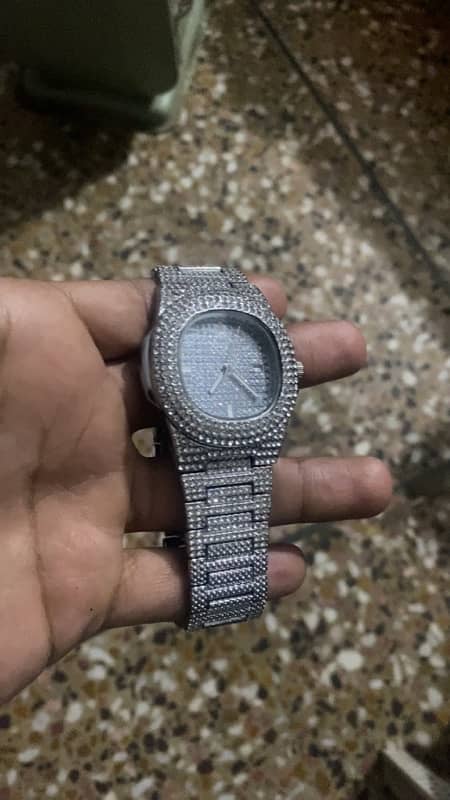 square dial Iced out Diamond luxury watch for Men 0