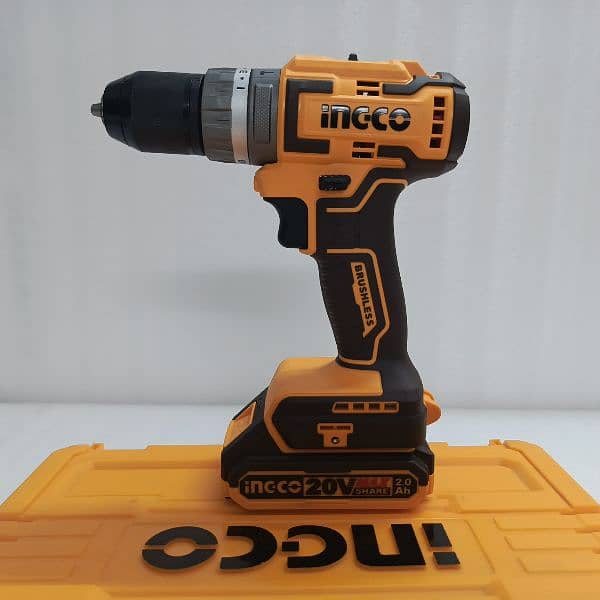 Ingco Drill Machine 20v max Cordless-Impact-Brush 0