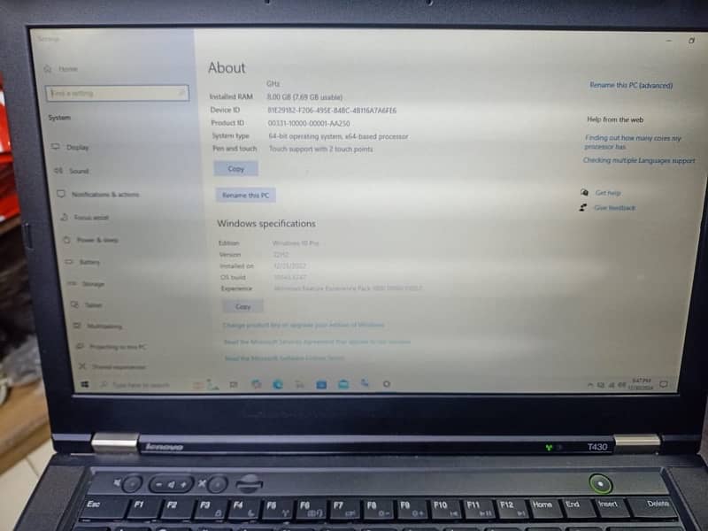 lenovo T430 thinkpad 8