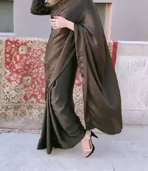 Silk saree with sequnce blouse 0