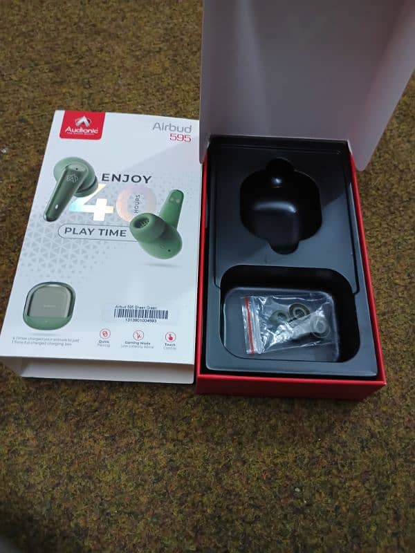 Audionic 595 Earbuds flip| Green colour| Box pack & 1 year warranty on 8