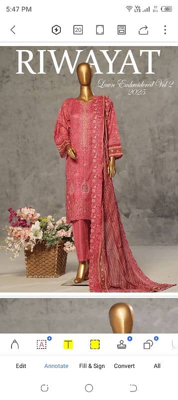 Riwayat Brand. . . outstanding embroidered lawn collection 2025 5