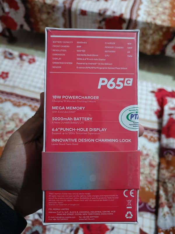 Itel P65c Box pack PTA official approved 2