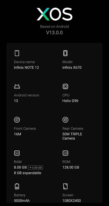 emergency sale Infinix note 12 with box All okay any no fault 2