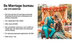 Marriage bureau services