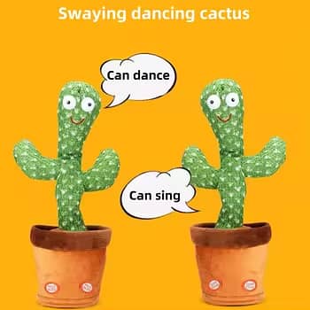 Dancing Cactus Plush Toy with Repeat Talking and Singing Function, US 1