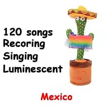 Dancing Cactus Plush Toy with Repeat Talking and Singing Function, US 4