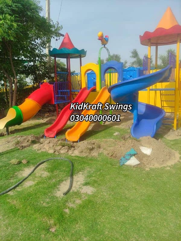 kids Slide/Swings/Kids rides/jhula/Spring rider/jungle gym/gazebo/bar 14