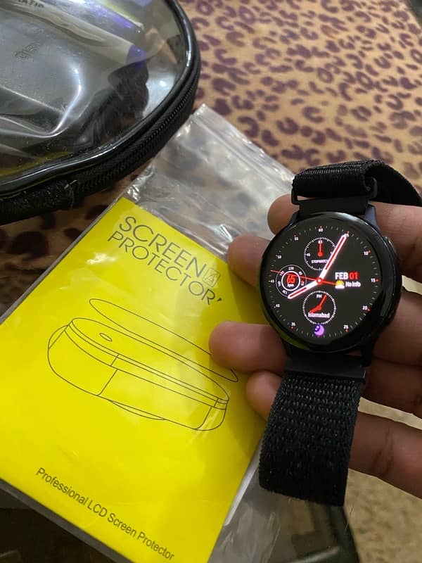 Samsung watch active 2 ultra with nylon straps and protector 0