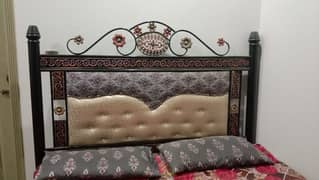 Iron double bed with dressing