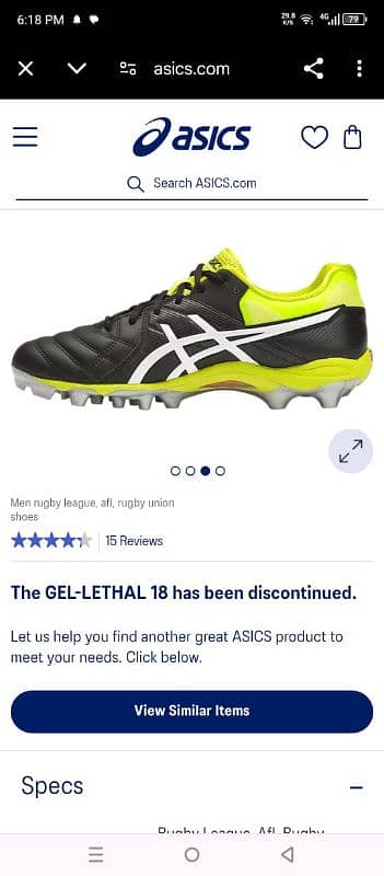 Original Asics Gel-lethal football shoes 7