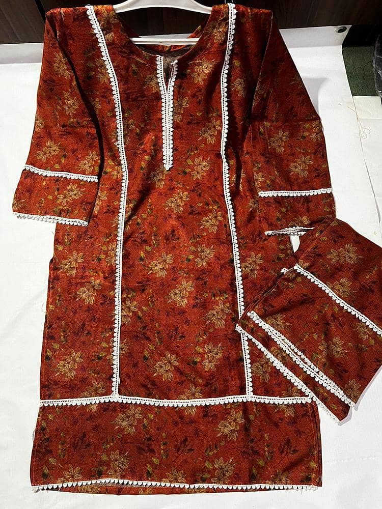 2 pcs printed suit. Only home delivery. 5