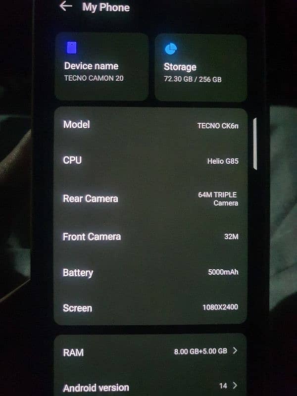 Tecno Camon 20 8+8/256gb 3