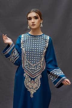 3pc unstitch women embroidered suit