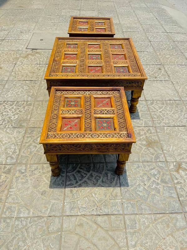 Center Table Sets for sale in old solid wood 0