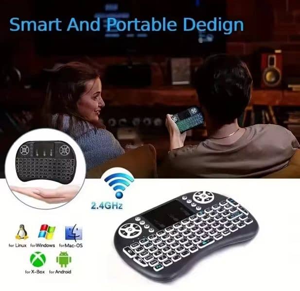 I8 Mini Wireless Keyboard Air Mouse Touchpad For Laptop Computer TVBox 1