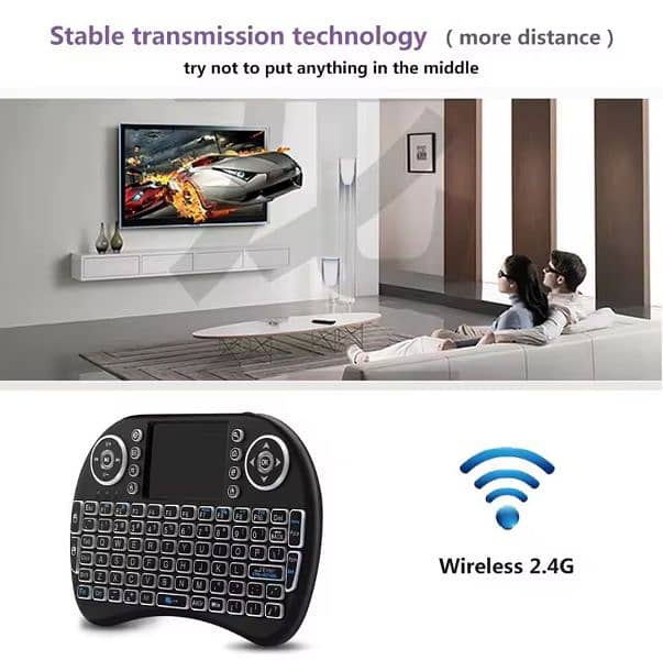 I8 Mini Wireless Keyboard Air Mouse Touchpad For Laptop Computer TVBox 3