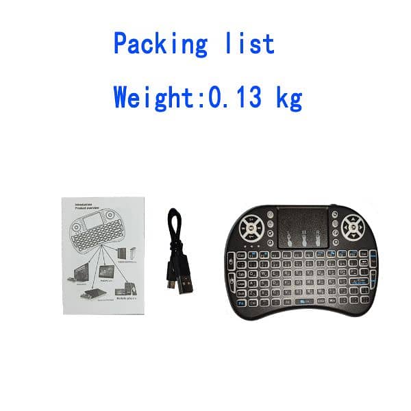 I8 Mini Wireless Keyboard Air Mouse Touchpad For Laptop Computer TVBox 12