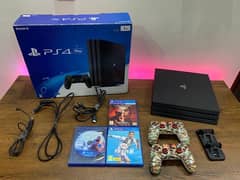 Ps4 Pro 1Tb with All Original Accessories Controllers and 3 CDs