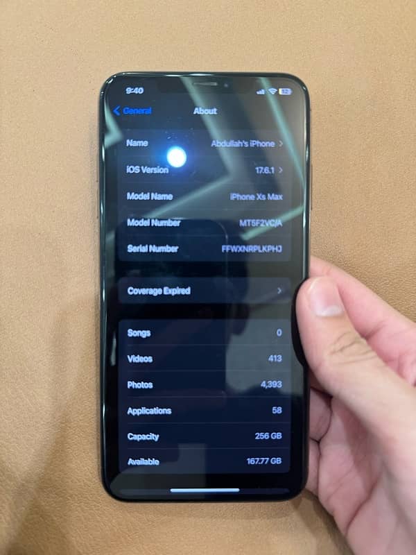 iPhone XS Max Pta approved 256gb 7