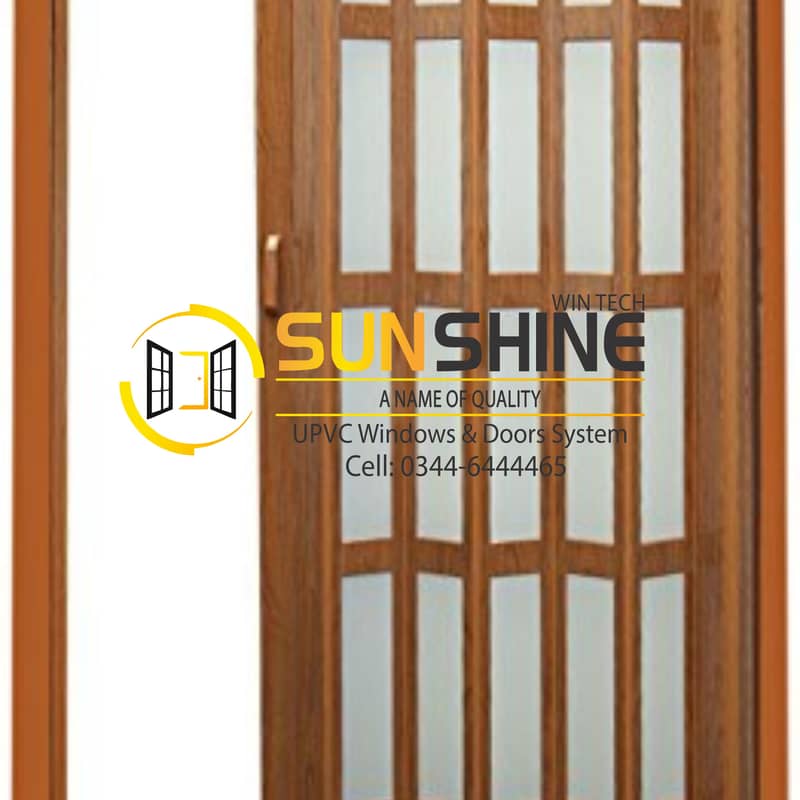 Folding PVC Shutter Partition Imported In Wooden Textrures Elegant 4