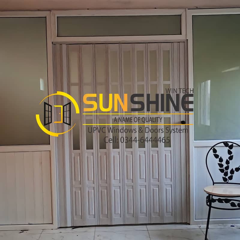 Folding PVC Shutter Partition Imported In Wooden Textrures Elegant 7