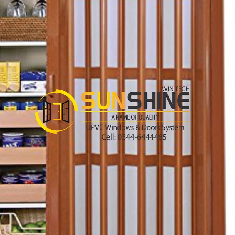 Folding PVC Shutter Partition Imported In Wooden Textrures Elegant 10