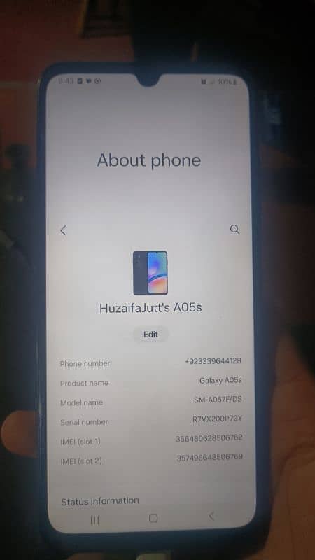 Samsung A05s PTA 6/128 10/10 Condition 1