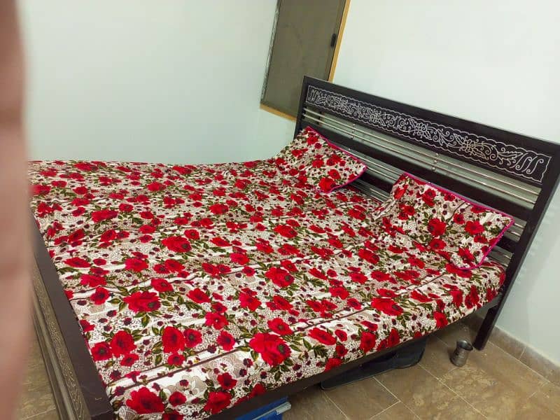 King size Iron bed with mattress 2