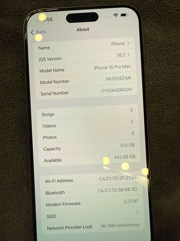 Iphone 15 pro max 512gb PTA approved 2