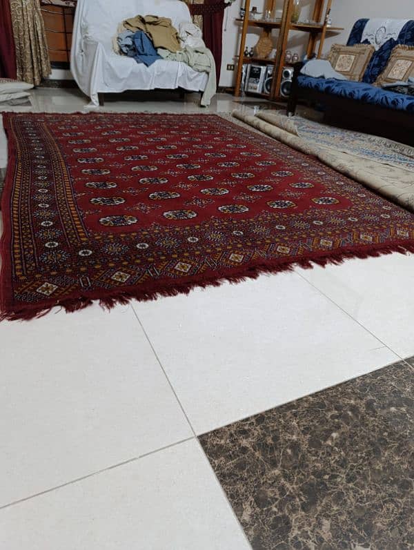 Maroon Iranian Woolen Carpet 0