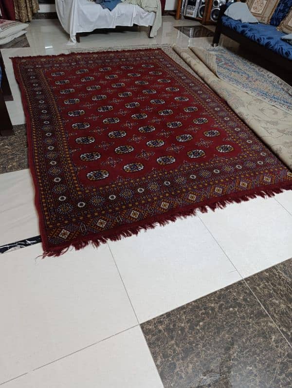 Maroon Iranian Woolen Carpet 1