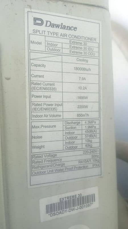 dawlance AC split extreme cooling 1