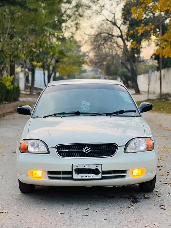 Suzuki Baleno 2005 White colour Islamabad number 0