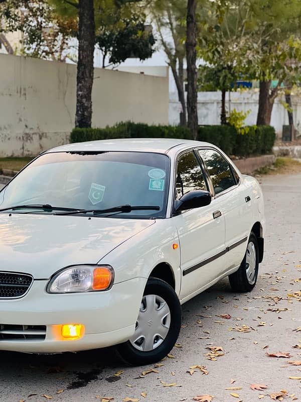 Suzuki Baleno 2005 White colour Islamabad number 2