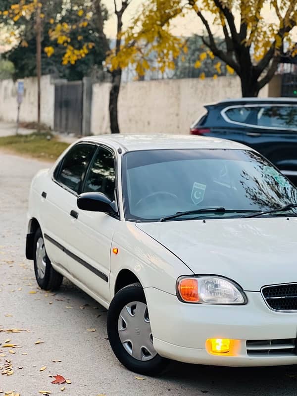 Suzuki Baleno 2005 White colour Islamabad number 3