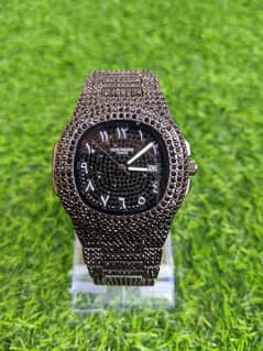 Patek Phillipe Gold & Black Diamond Watch