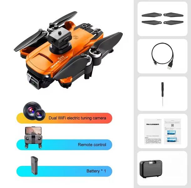 S99 Max drone camera brushless Four sided Obstacle Avoidance dual cam 6