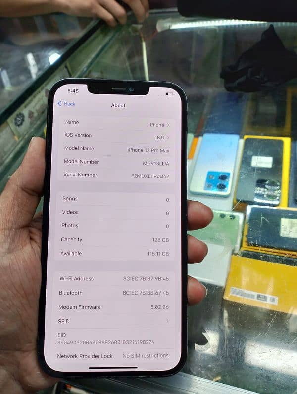 iphone 12pro max non pta 128gb 4