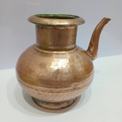 Handmade Antique Copper Water Lota with Hammered Design – Rustic Charm 5