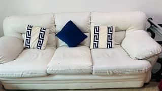 white leather sofa set