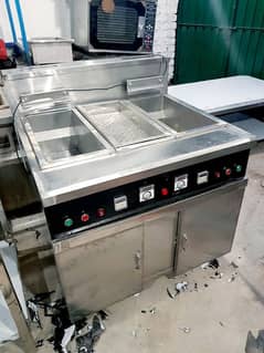 deep fryer double basket with centre chimpdum