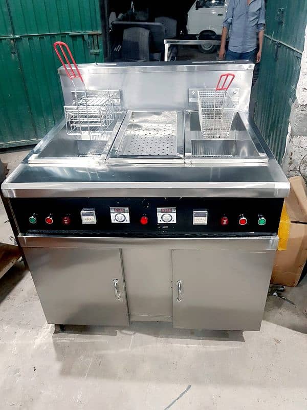 deep fryer double basket with centre chimpdum 2