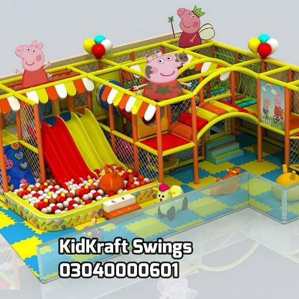 Slide, Swings, Kids rides, jhula, Spring rider, jungle gym, indoor set 13