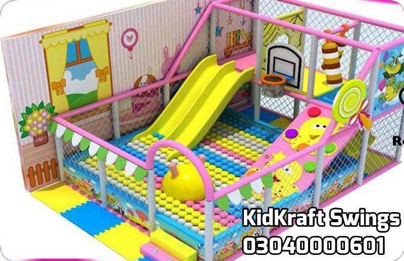 Slide, Swings, Kids rides, jhula, Spring rider, jungle gym, indoor set 11